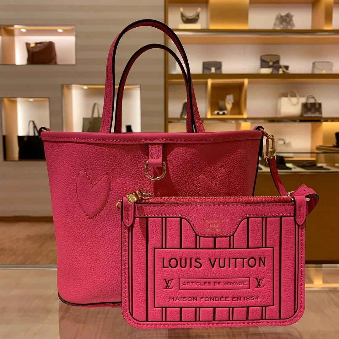 Louis Vuitton Neverfull BB Inside Out Pink