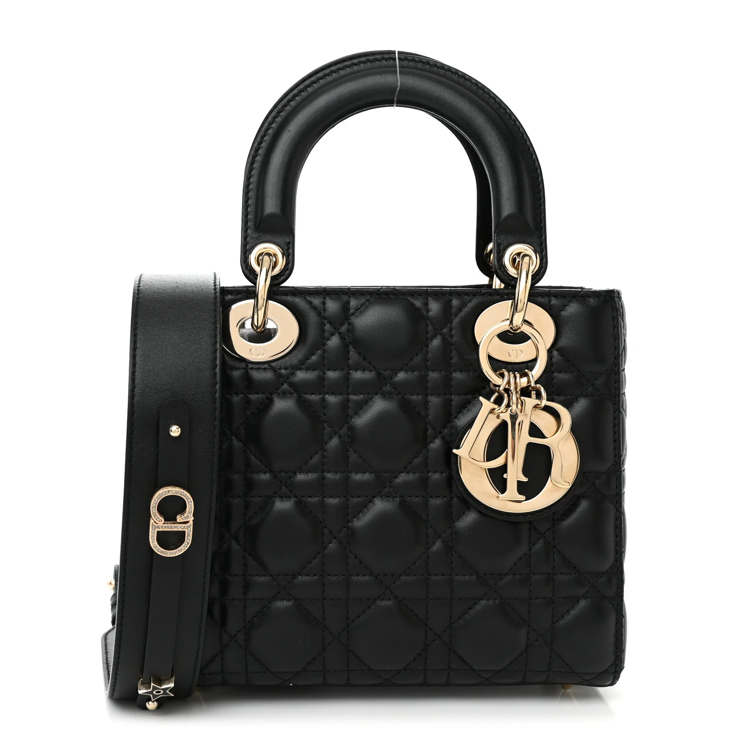 Small Lady Dior Black Cannage Lambskin