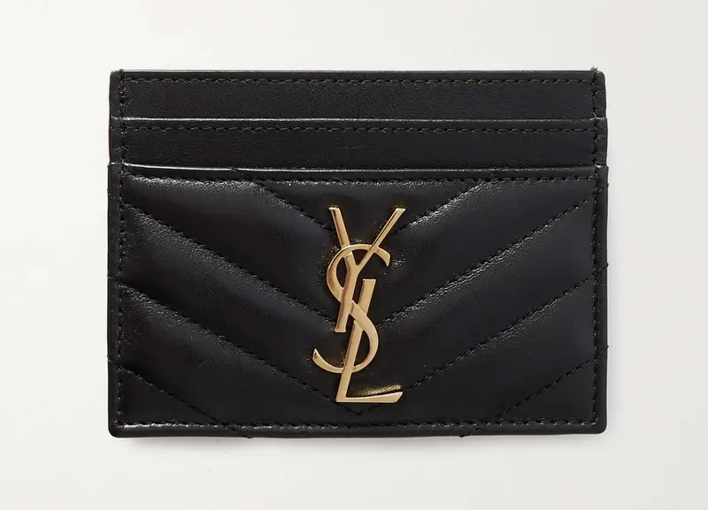 Saint Laurent Cassandre matelassé leather cardholder