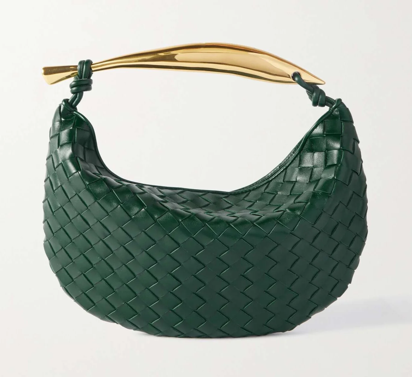Bottega Veneta Small Sardine Intrecciato Bag in Green