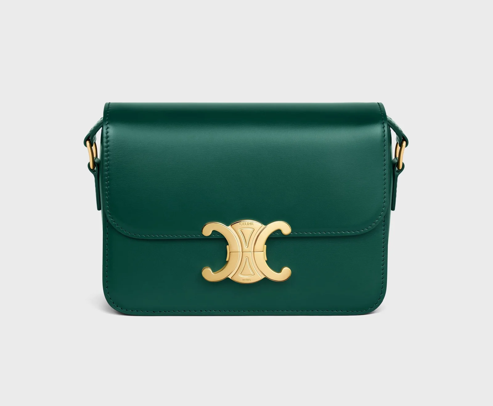 Celine Teen Triomphe Bag in Racing Green
