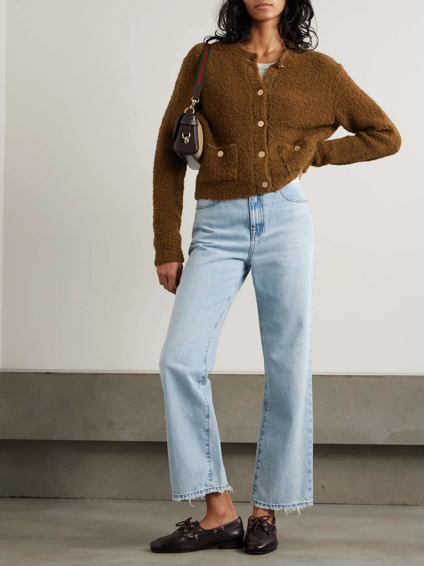 Frame Brushed-knit cardigan