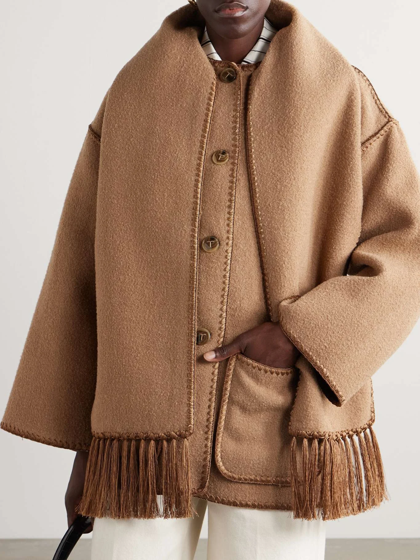 Toteme Scarf Jacket in Camel