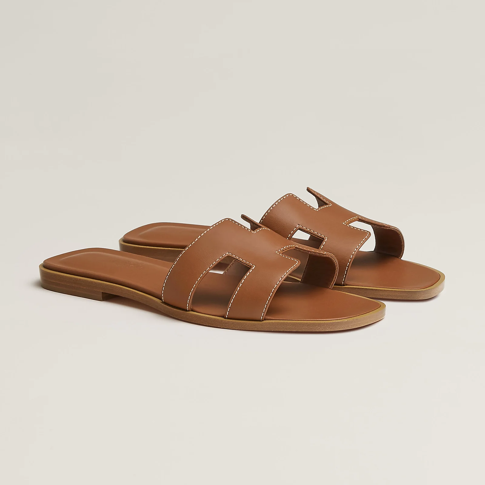 hermes classic oran sandals gold