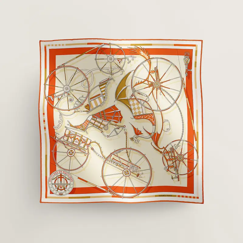 Hermes Voitures en Equilibre scarf 45