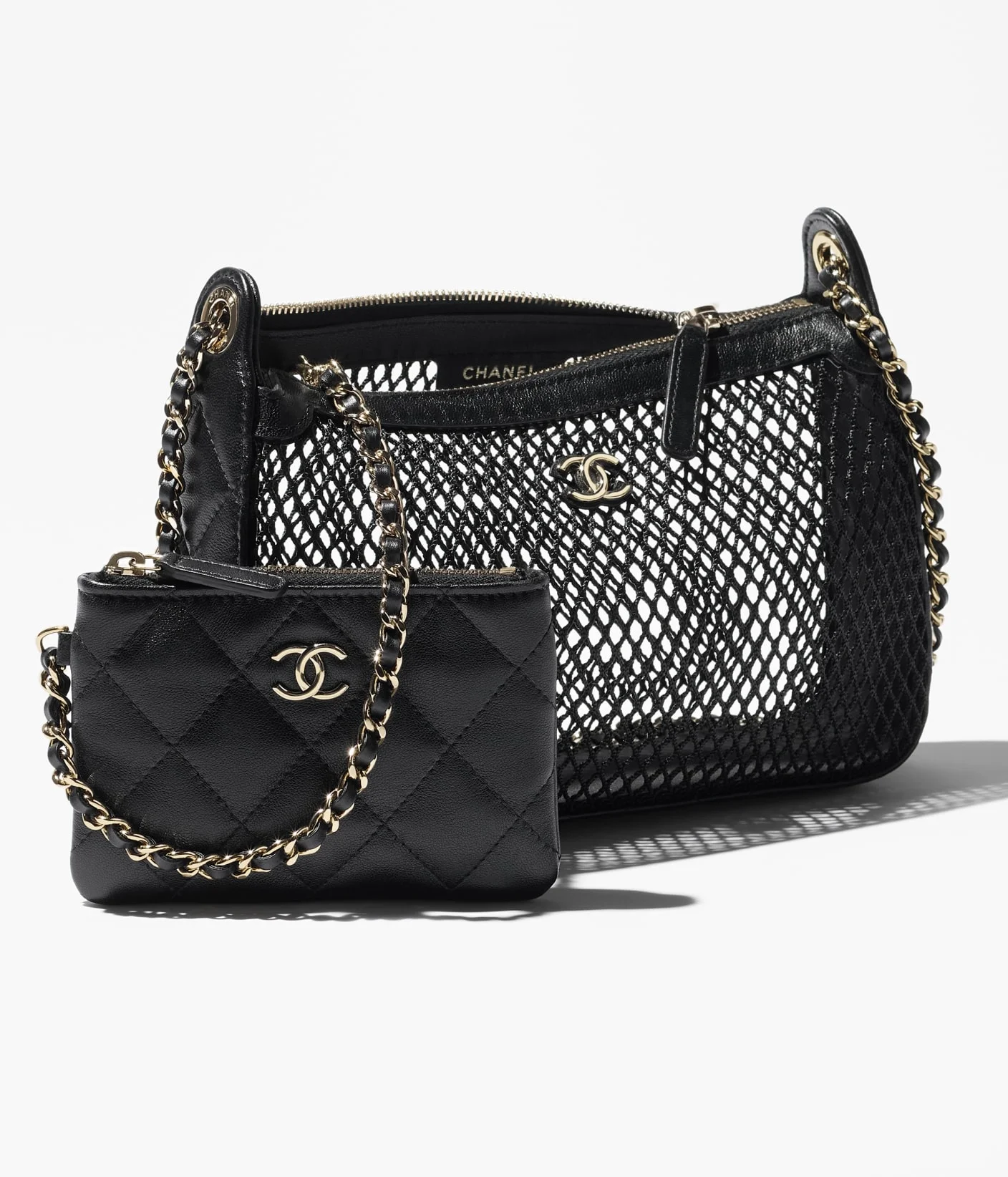 Chanel Mesh Clutch with Chain