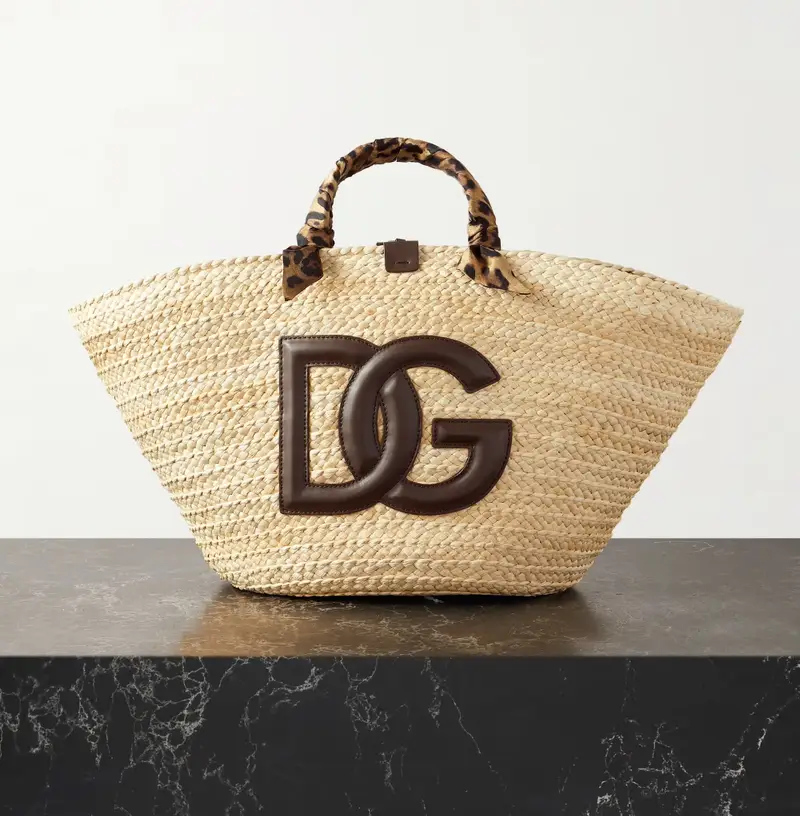 Dolce & Gabbana Kendra Small Raffia tote