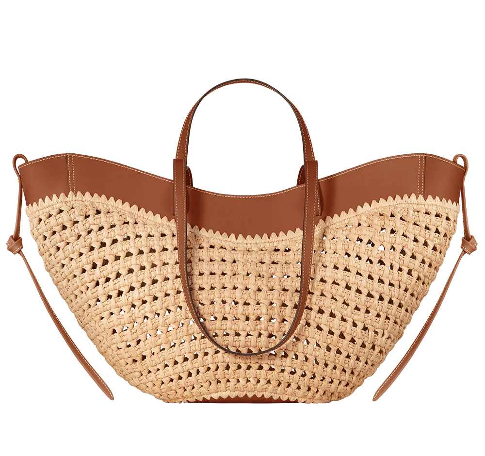 Polene Cyme Raffia tote