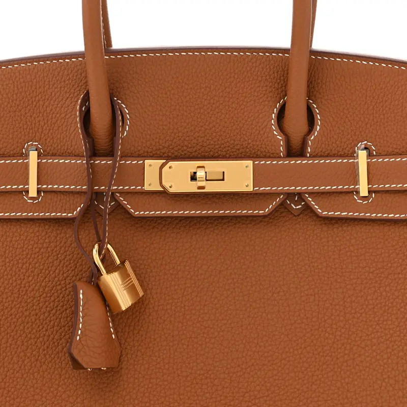 stitching on authentic Hermes Birkin bag
