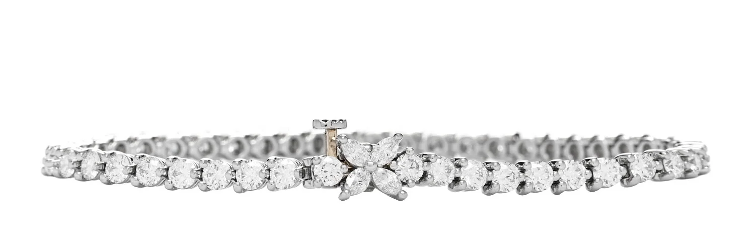 Tiffany Platinum Diamond 4.49ctw Victoria Tennis Bracelet