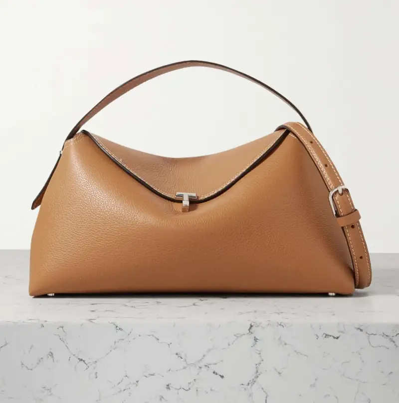 toteme t lock bag tan