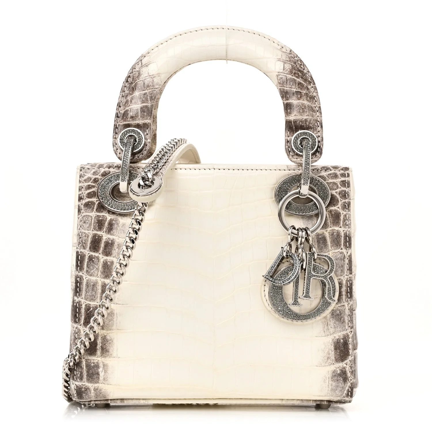 Dior Niloticus Crocodile Himalaya Crystal Mini Lady Dior