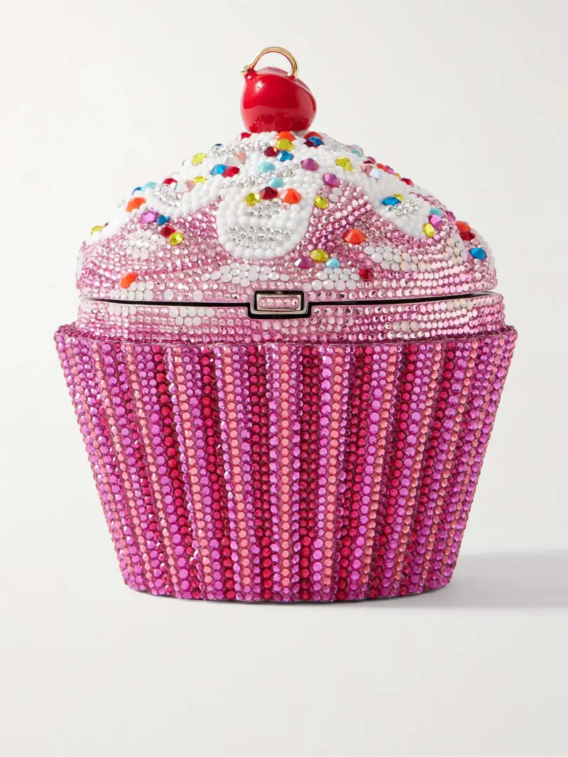 Judith Leiber Couture Cherry Cupcake Crystal-embellished Clutch