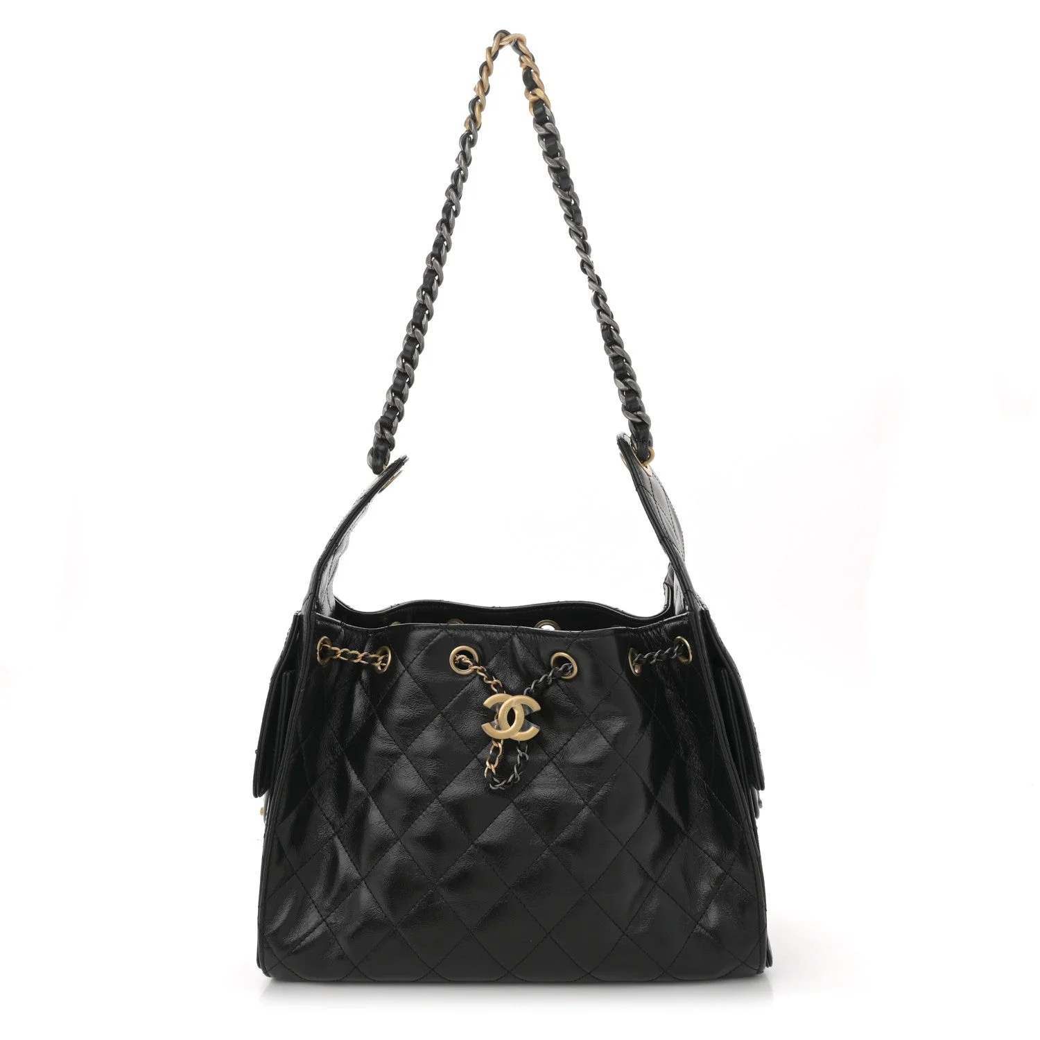 chanel small 25 bag black