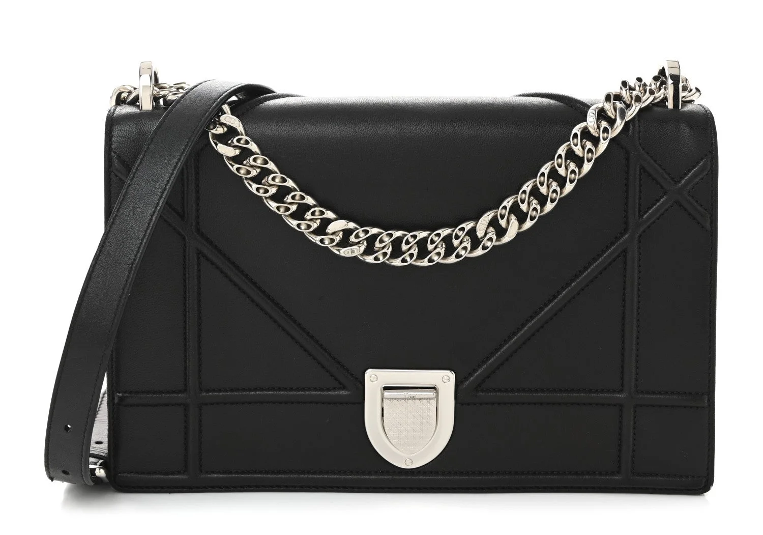 dior diorama bag black lambskin