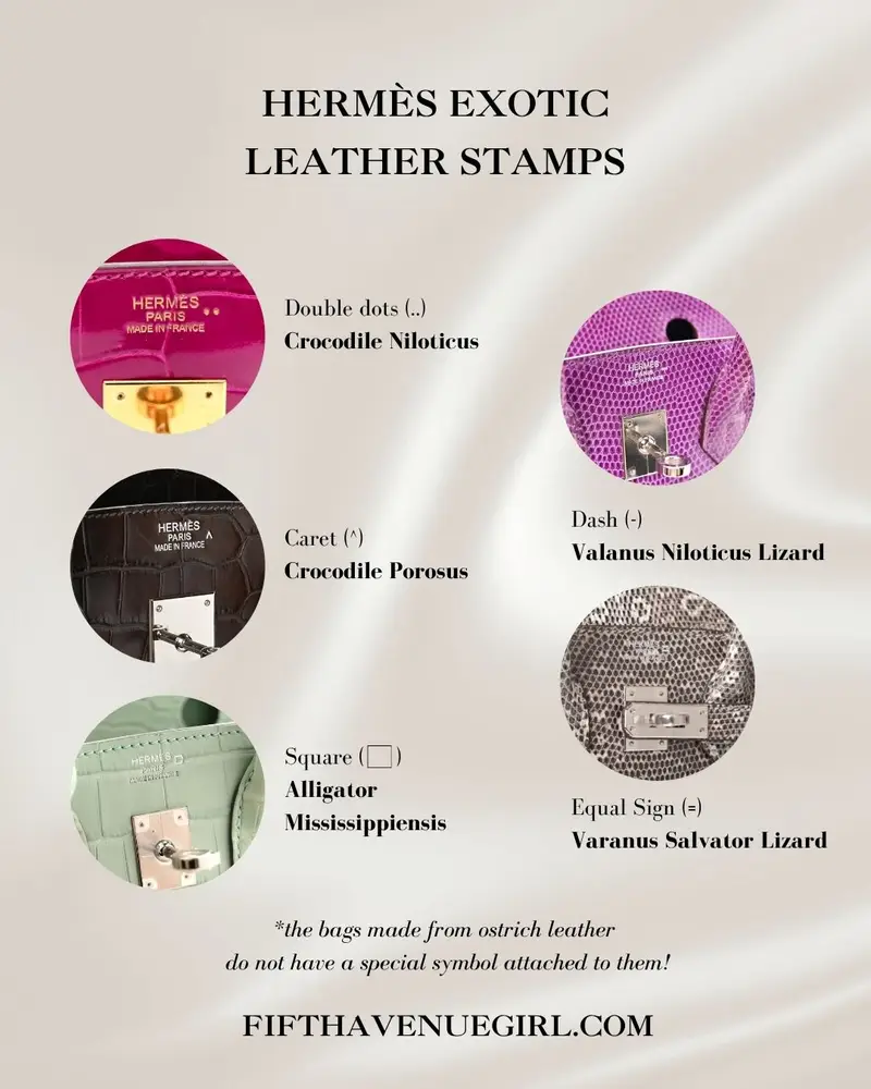 hermes exotic leather stamps